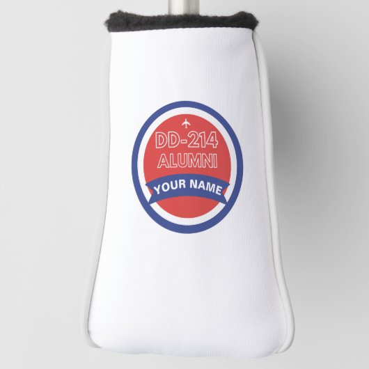 DD-214 Alumni gepersonaliseerde pensionering van d Golfheadcover (Draai 90)