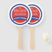 DD-214 Alumni gepersonaliseerde pensionering van d Handwaaier (Voorkant en achterkant)