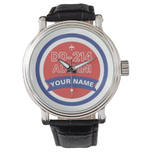 DD-214 Alumni gepersonaliseerde pensionering van d Horloge