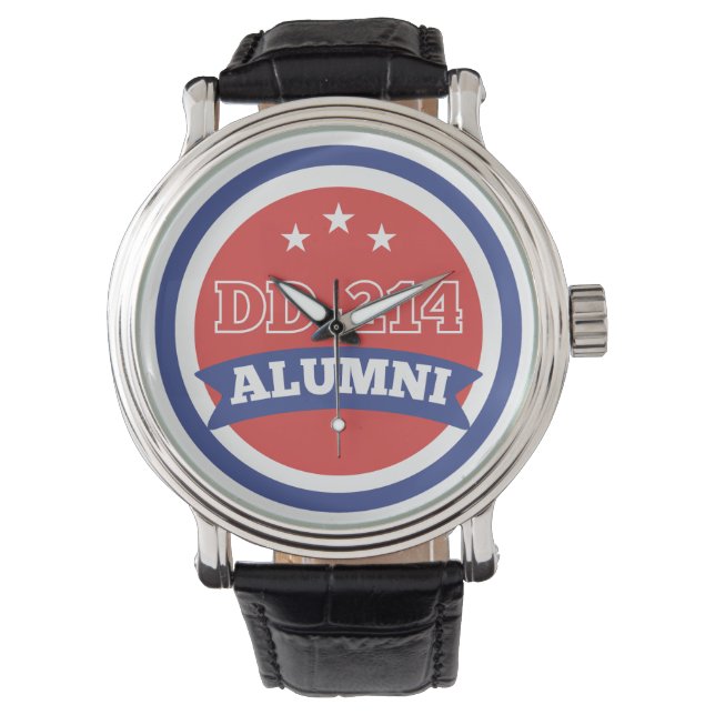 DD-214 Alumni Leger Veteraan Militaire Pensioen Horloge (Voorkant)