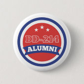 DD-214 Alumni Leger Veteraan Militaire Pensioen Ronde Button 5,7 Cm (Voorkant)
