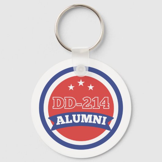 DD-214 Alumni Leger Veteraan Militaire Pensioen Sleutelhanger (Voorkant)