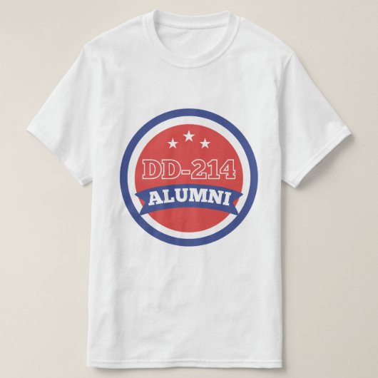 DD-214 Alumni Leger Veteraan Militaire Pensioen T-shirt (Design voorkant)