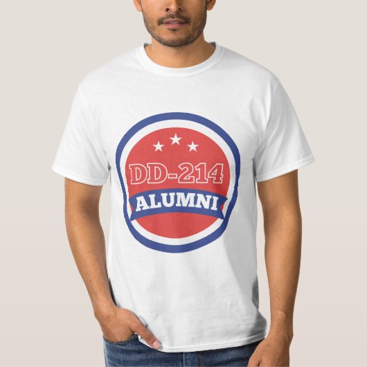 DD-214 Alumni Leger Veteraan Militaire Pensioen T-shirt (Voorkant)