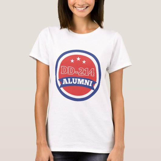 DD-214 Alumni Leger Veteraan Militaire Pensioen T-shirt (Voorkant)