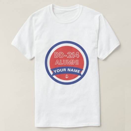 DD-214 Alumni Navy Pensioen T-shirt (Design voorkant)