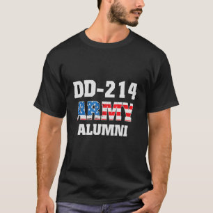 DD 214 Alumni Veteraan Amerikaanse vlag gepensione T-shirt
