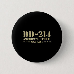 DD-214 America' s Officiële Man Kaart Veteran Ronde Button 5,7 Cm