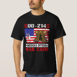 DD-214 Amerika's officiële Man Kaart Veteran Day T-shirt