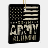 DD-214 Army Alumni Militaire Amerikaanse vlag Vete Keramisch Ornament (Rechts)