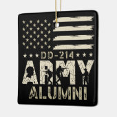 DD-214 Army Alumni Militaire Amerikaanse vlag Vete Keramisch Ornament (Links)