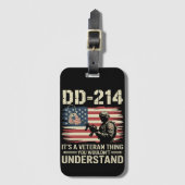DD-214 Its A Veteran Thing You Wouldn't Understand Bagagelabel (Voorkant (verticaal))