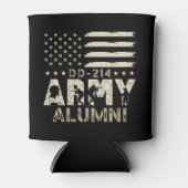 DD-214 Leger Alumni Militaire Vlag Veteraan Blikjeskoeler (Voorkant)