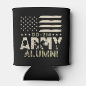 DD-214 Leger Alumni Militaire Vlag Veteraan Blikjeskoeler (Achterkant)