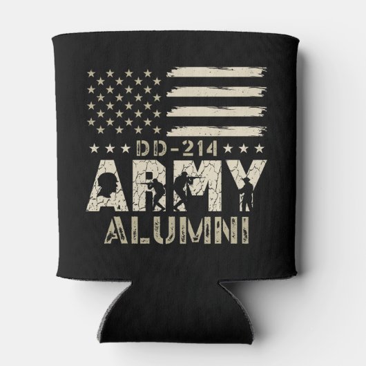 DD-214 Leger Alumni Militaire Vlag Veteraan Blikjeskoeler (Achterkant)