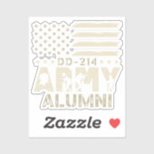 DD-214 Leger Alumni Militaire Vlag Veteraan Sticker (Vel)