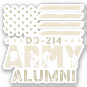 DD-214 Leger Alumni Militaire Vlag Veteraan Sticker