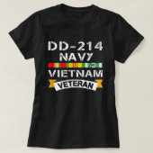 DD-214 Veteraan Viëtnam veteraan oorlogsschip Viet T-shirt (Design voorkant)