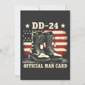 DD 24 Officiële Man Kaart American Veteran Day Fla (Voorkant)