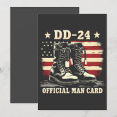 DD 24 Officiële Man Kaart American Veteran Day Fla (Voorkant / Achterkant)