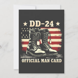 DD 24 Officiële Man Kaart American Veteran Day Fla