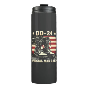 DD 24 Officiële Man Kaart American Veteran Day Fla Thermosbeker