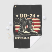 DD 24 Officiële Man-kaart Amerikaanse Veteranen Da Golfhanddoek (Insitu)
