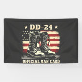 DD 24 Officiële Man-kaart Amerikaanse Veteranen Da Spandoek (Horizontaal)