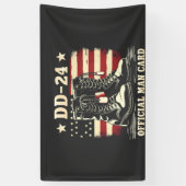 DD 24 Officiële Man-kaart Amerikaanse Veteranen Da Spandoek (Verticaal)