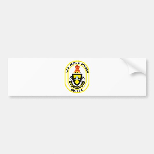 DD-964 USS PAUL F FOSTER Destroyer Ship Militaire Bumpersticker (Voorkant)