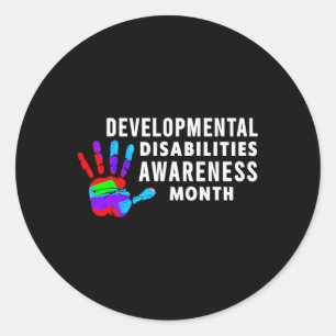 DD Awareness - Ontwikkelingsstoornissen Bewustzijn Ronde Sticker