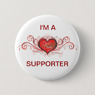 DD-ColorLogo, SUPPORTER, IK BEN EEN Ronde Button 5,7 Cm