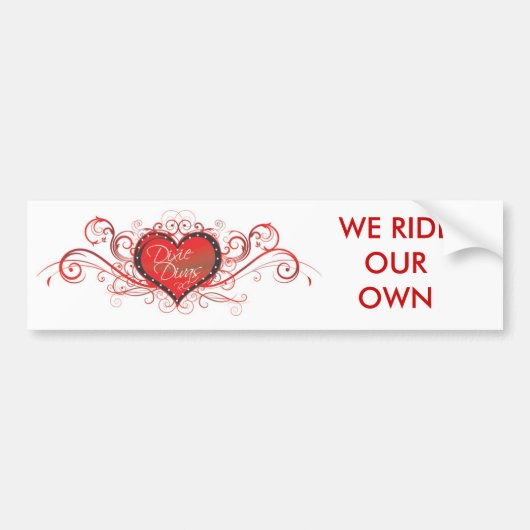 DD-ColorLogo, WE RIDEOUR EIGEN Bumpersticker (Voorkant)