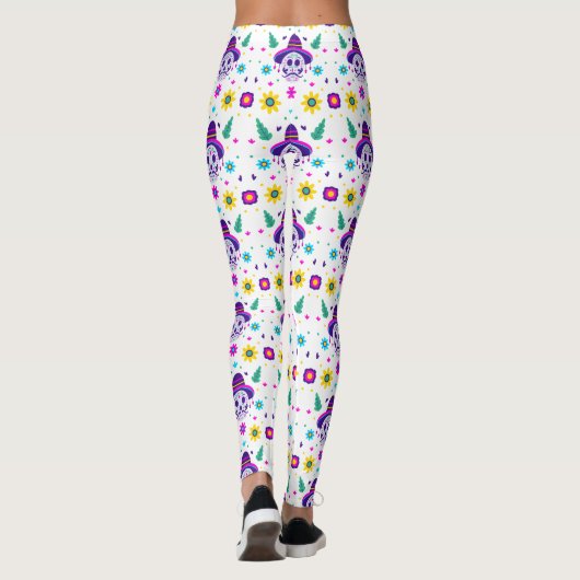 dd de los muertos floro leggings (Achterkant)