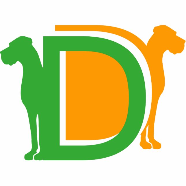 DD - Deutsche Doggen Staand Fotobeeldje (Voorkant)