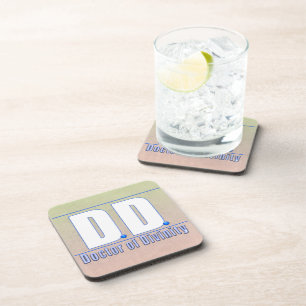DD Doctor in de godheid Acronym LOGO Drankjes Onderzetter