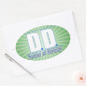 DD Doctor in de godheid Acronym LOGO Ovale Sticker (Envelop)
