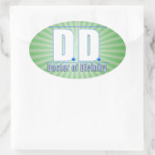 DD Doctor in de godheid Acronym LOGO Ovale Sticker (Tas)