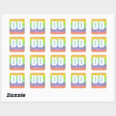 DD Doctor in de godheid Acronym LOGO Vierkante Sticker (Vel)