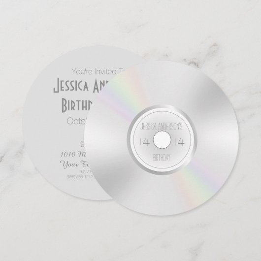 Dd-dvd-recordAlbum Birthday Kaart (Voorkant / Achterkant)