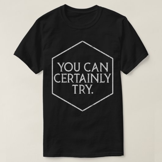 DD Je kunt het zeker proberen T-shirt (Design voorkant)