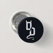 DD Monogram Sticker Knop Ronde Button 3,2 Cm (Voorkant /achterkant)