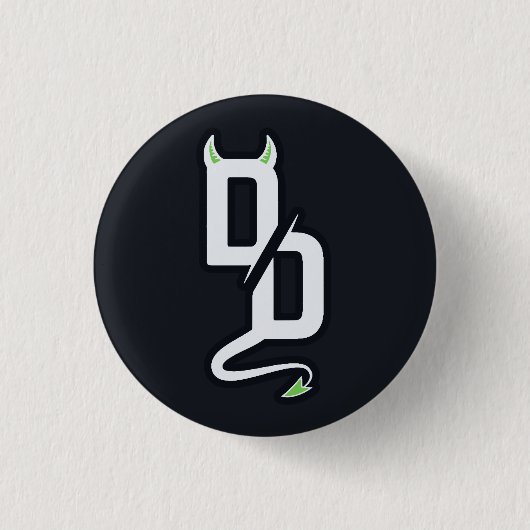 DD Monogram Sticker Knop Ronde Button 3,2 Cm (Voorkant)