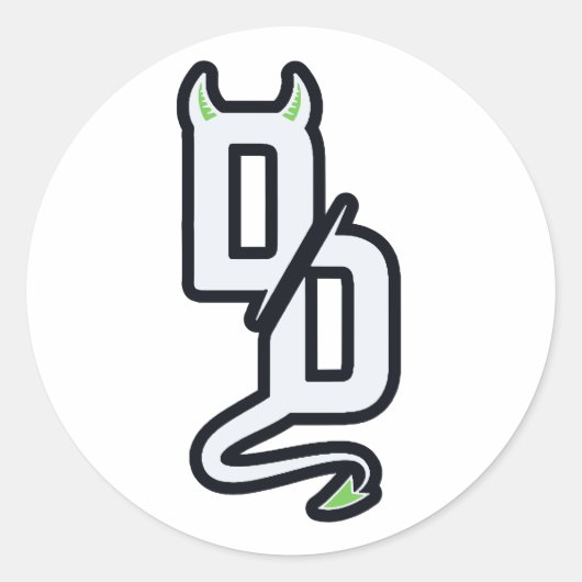 DD Monogram Sticker Sticker (Voorkant)