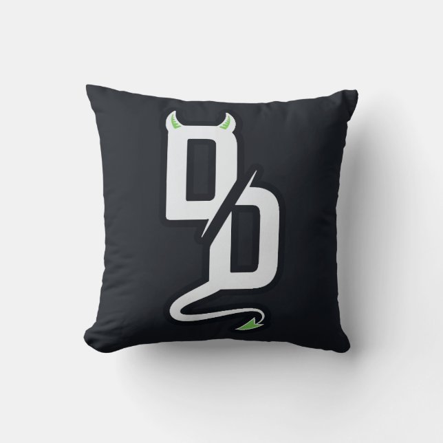 DD Monogram Sticker Worpkussen Kussen (Voorkant)