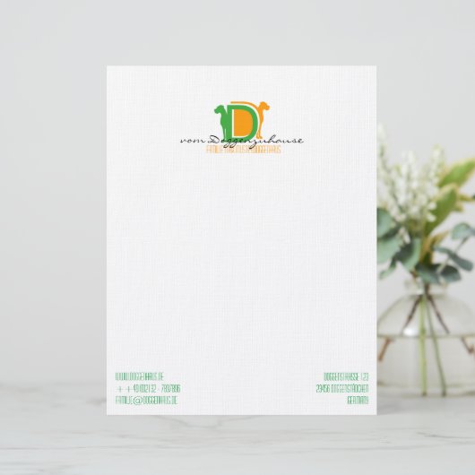 DD-reeks Gepersonaliseerd Briefhoofd (Staand voorkant)