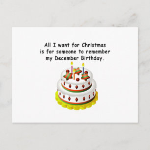 Ddecember Birthday Briefkaart