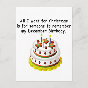 Ddecember Birthday Briefkaart