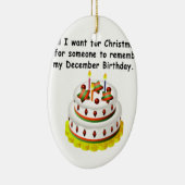 Ddecember Birthday Keramisch Ornament (Rechts)