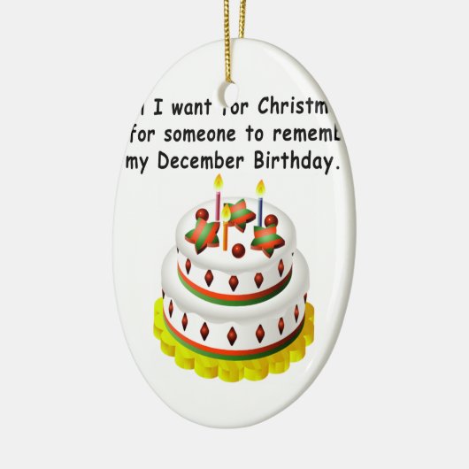 Ddecember Birthday Keramisch Ornament (Links)
